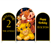 Lion King Birthday Baby Shower Party Ground Arch Backdrop Wall Cloth Cover